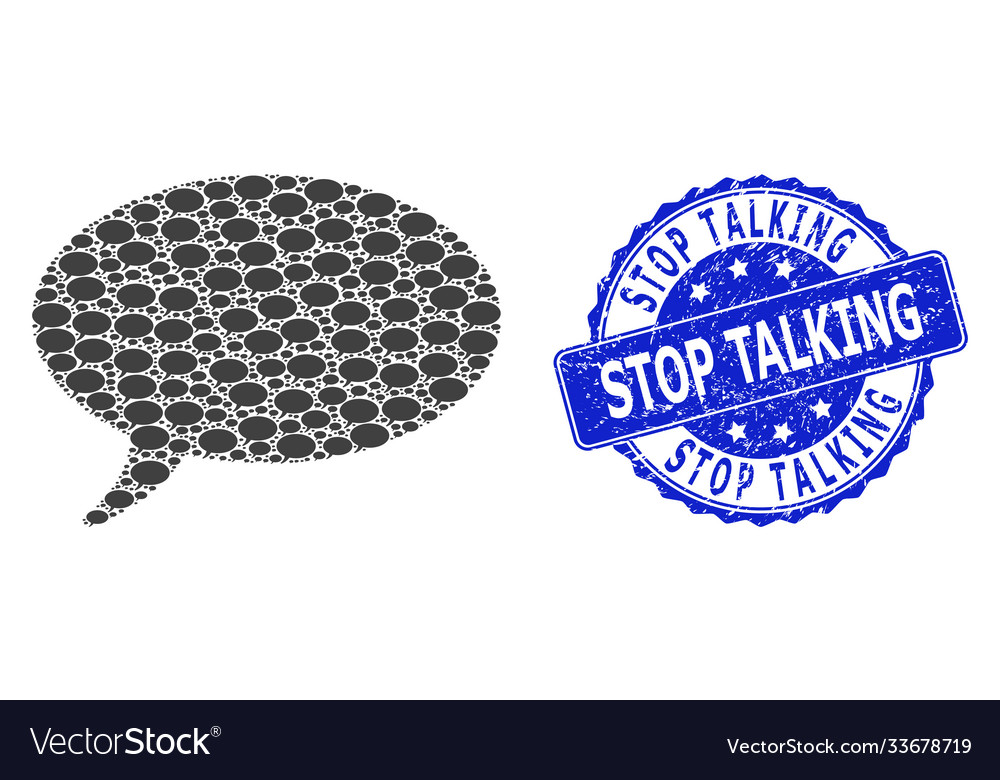 Rubber stop talking round seal and recursive vector image Rubber stop talking round seal and recursive