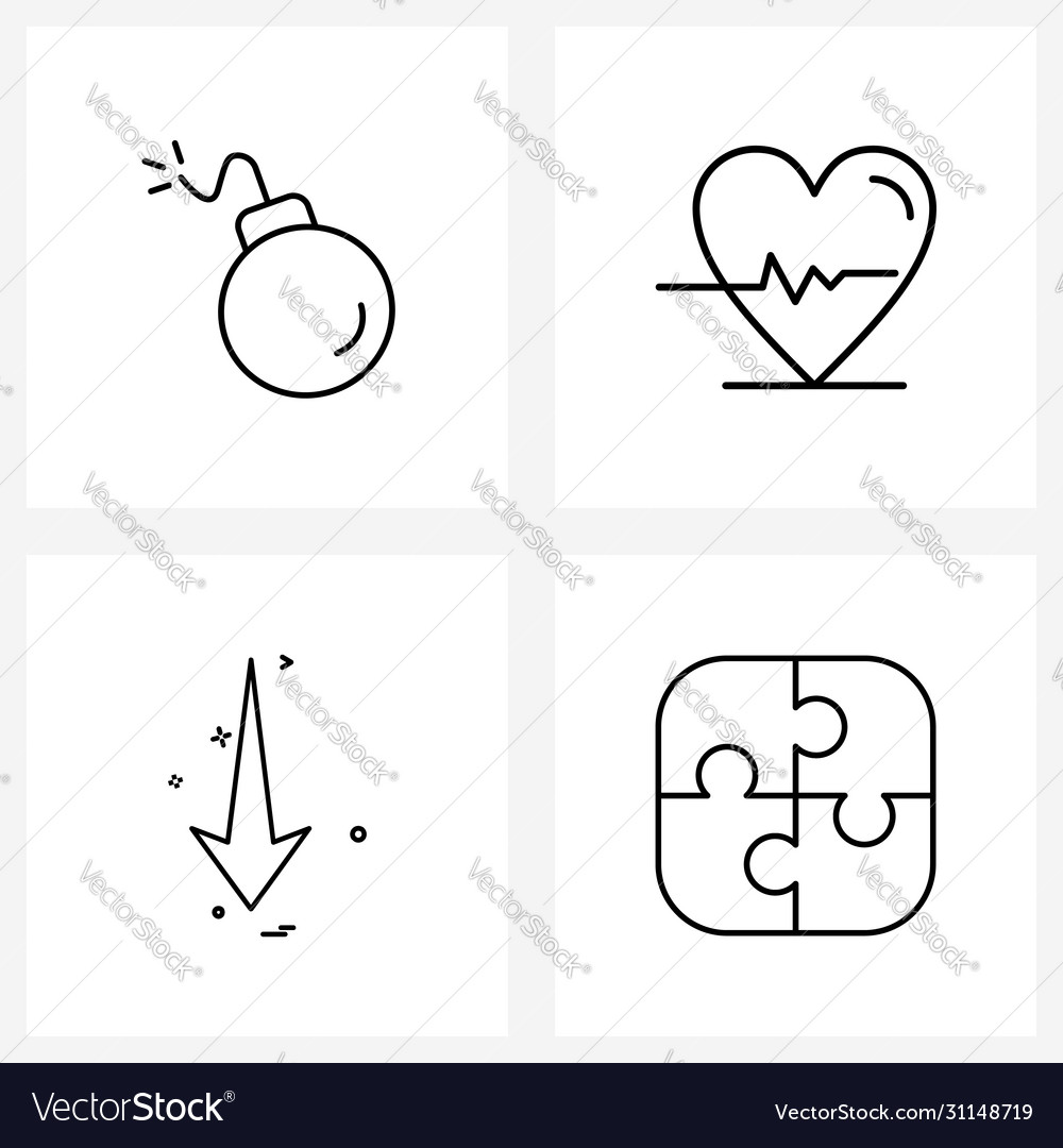 Set 4 ui icons and symbols for attack