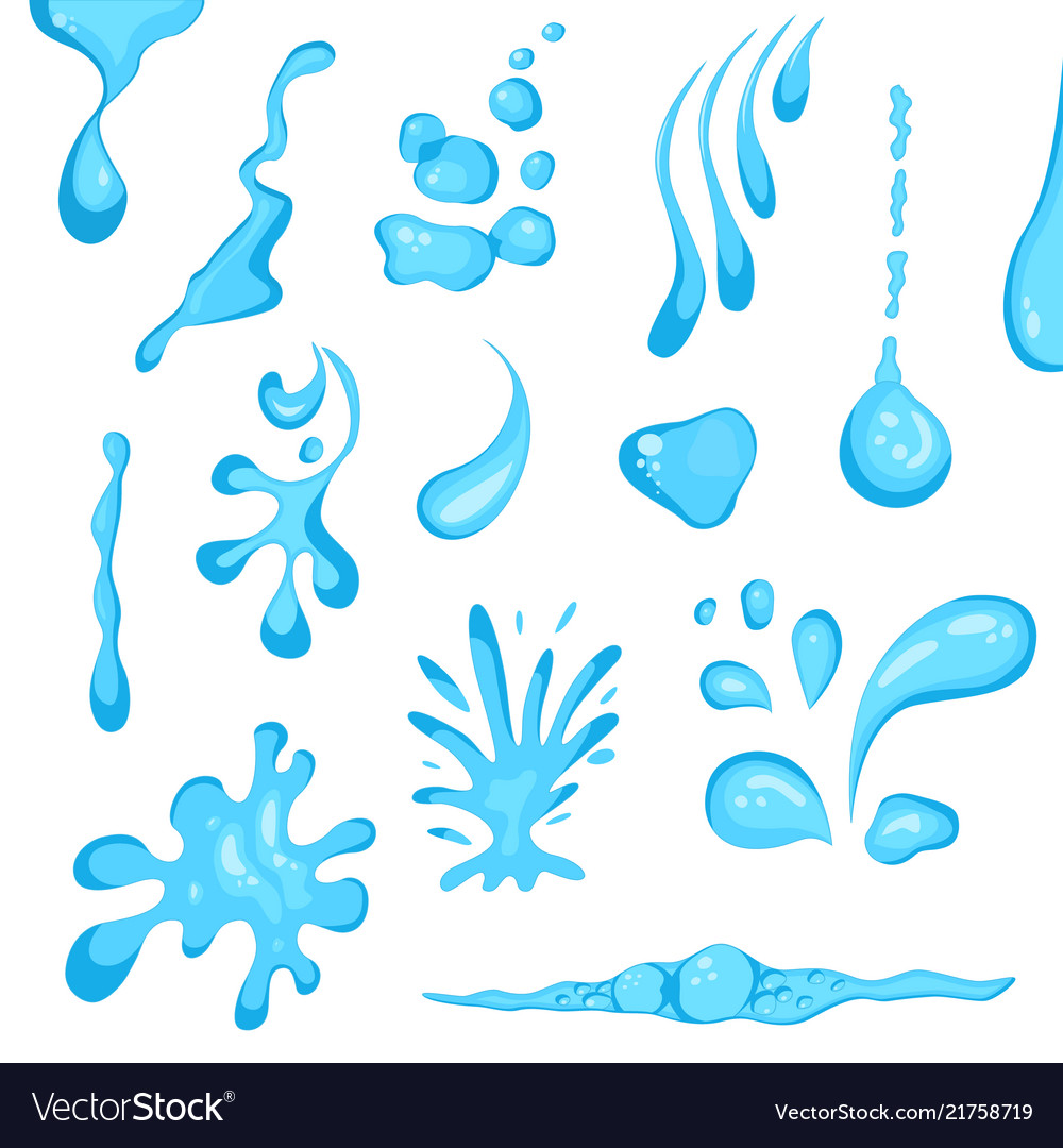 Water Drops & Splashes - Blue Collection