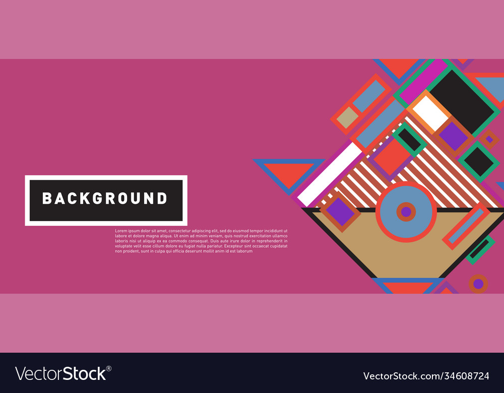 Abstract colorful rectangle background for banner