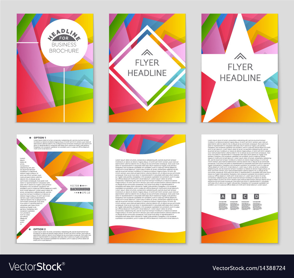 Abstract layout background set for art