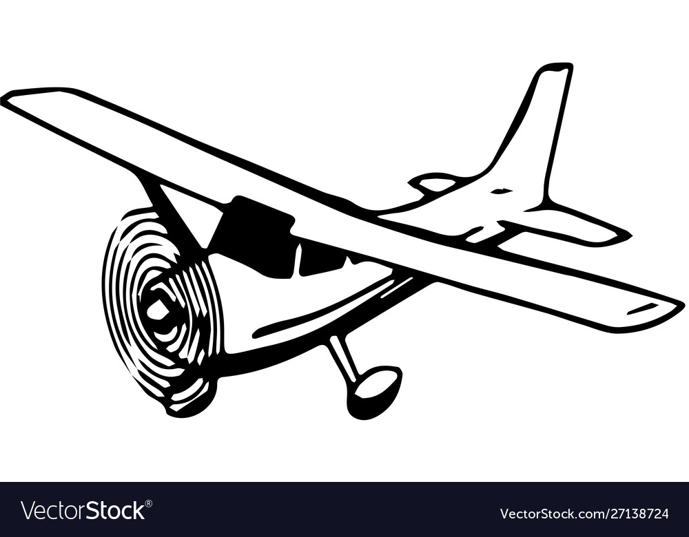 Airplane model modelabove object Vector Image Airplane model modelabove object