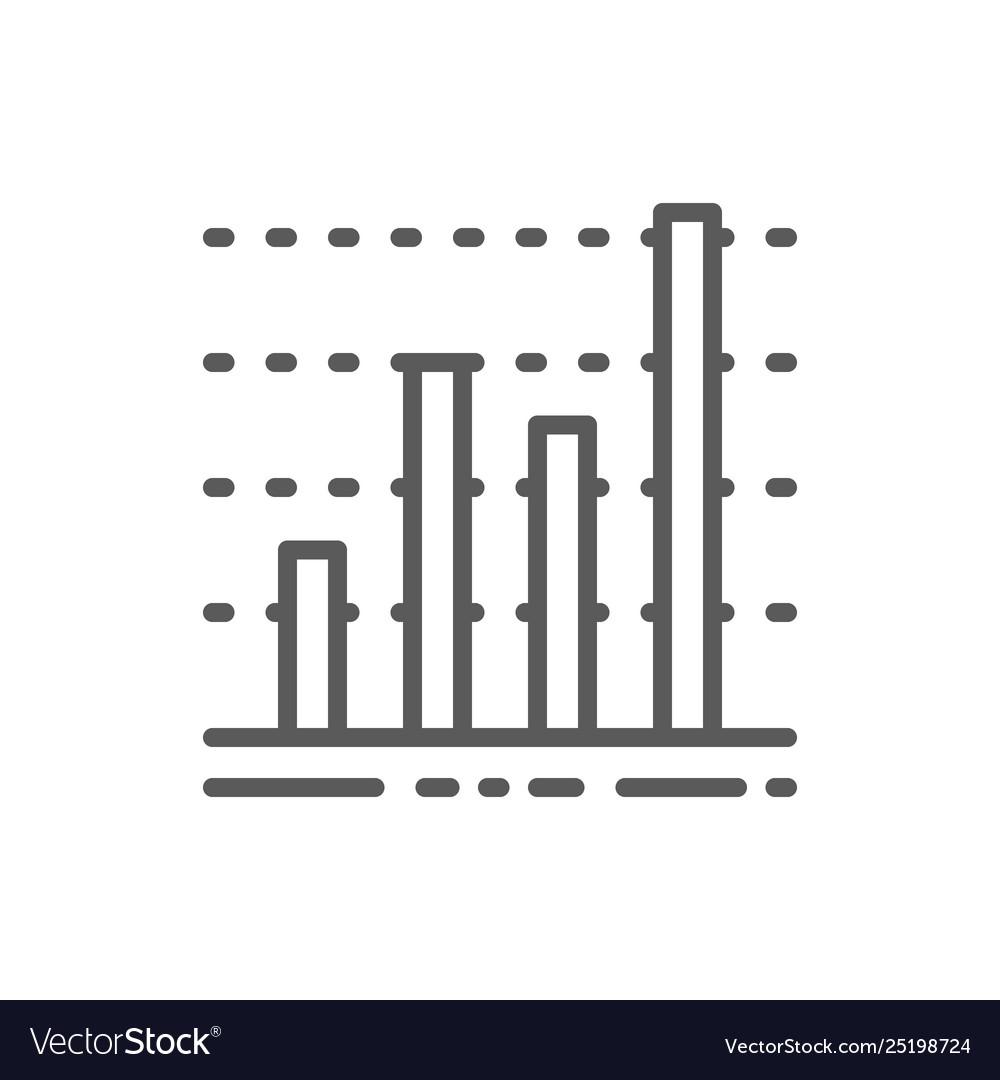 Chart business graph data diagram line icon Vector Image Chart business graph data diagram line icon