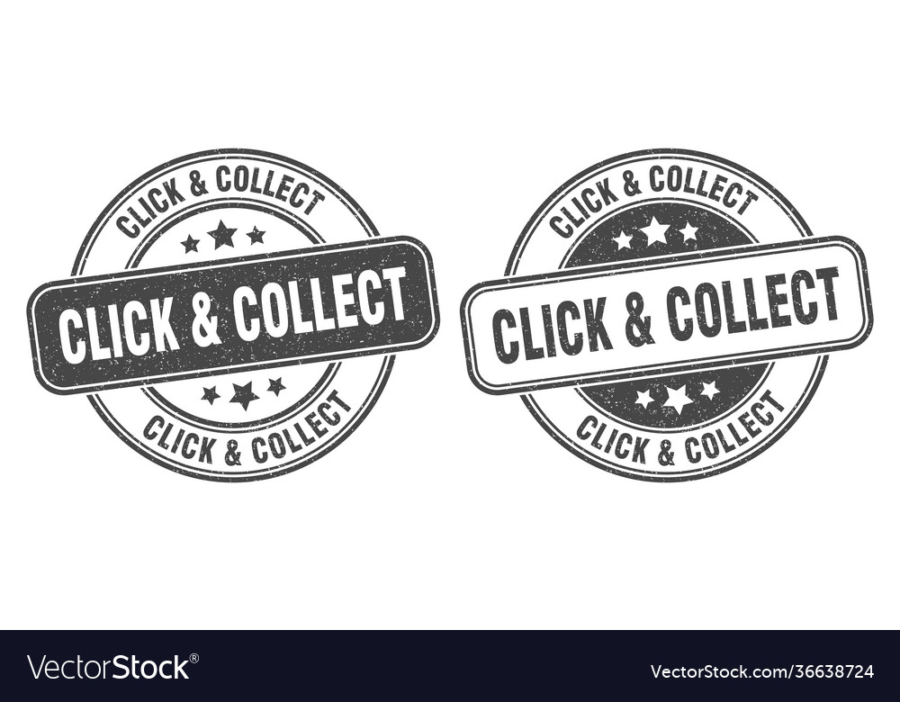 Click collect stamp label round