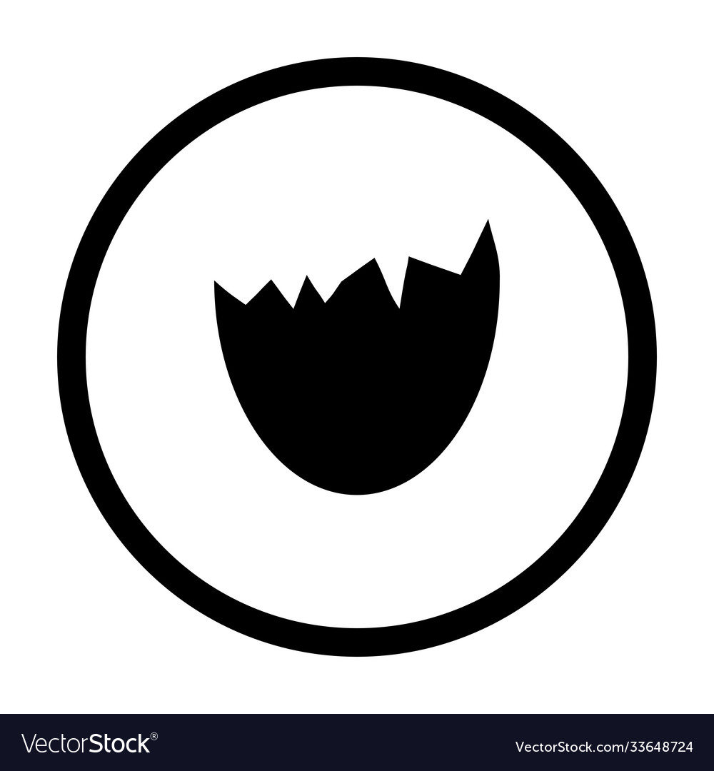 Egg shell and circle