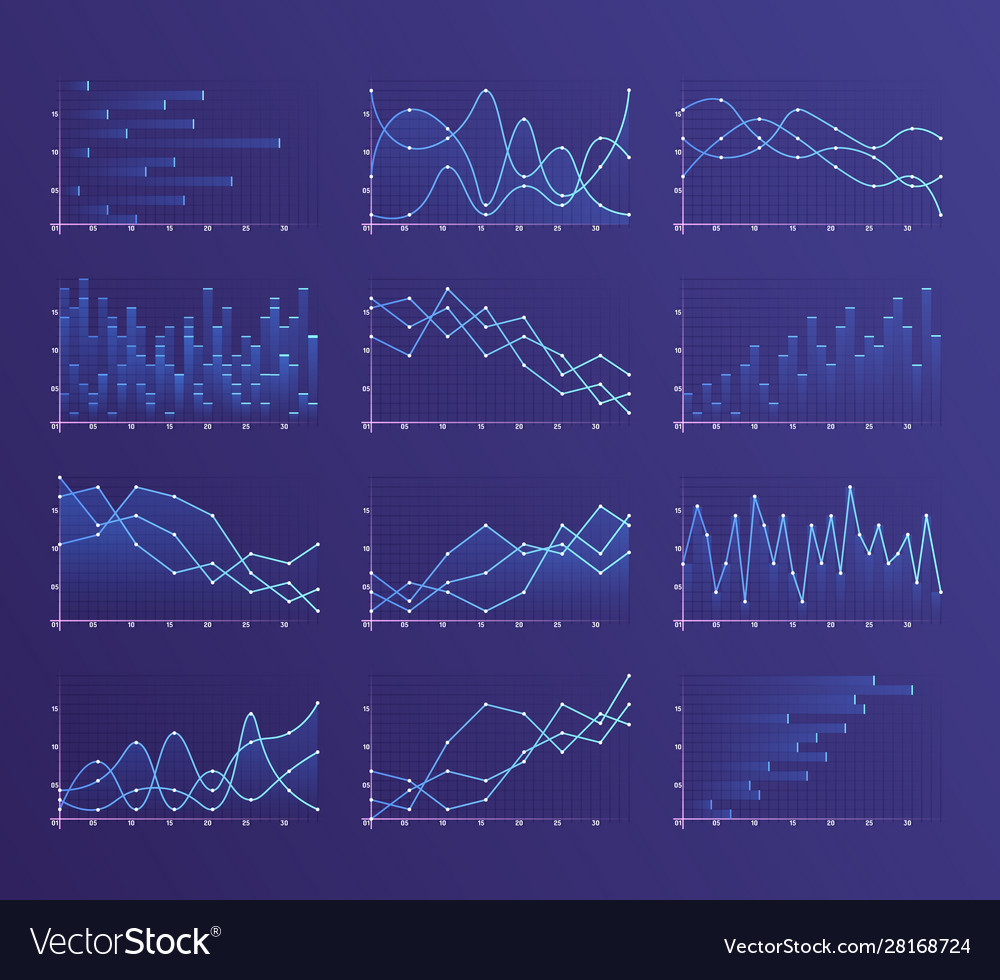 Graphs and charts Royalty Free Vector Image - VectorStock