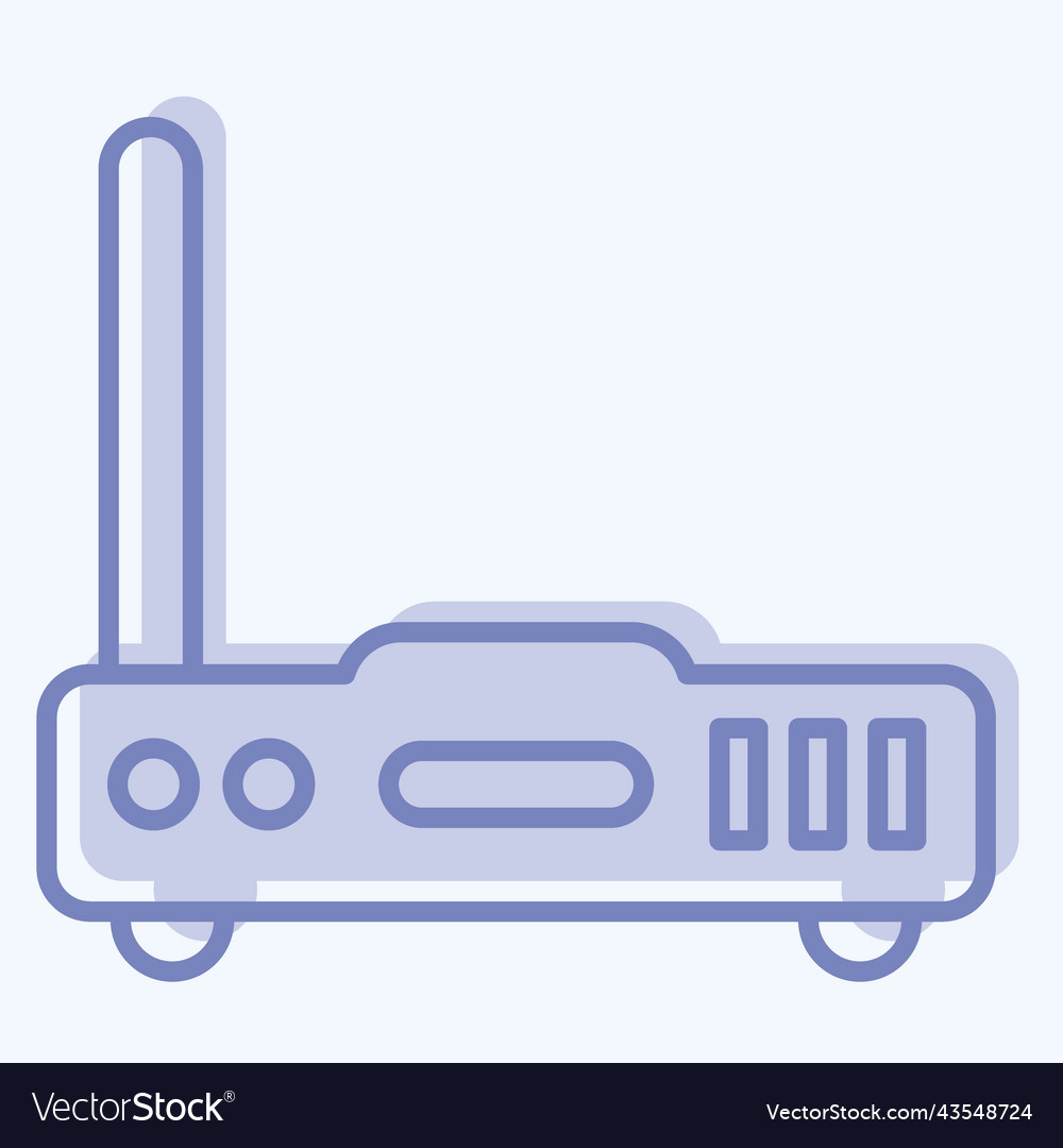 Icon router suitable for computer components vector image Icon router suitable for computer components