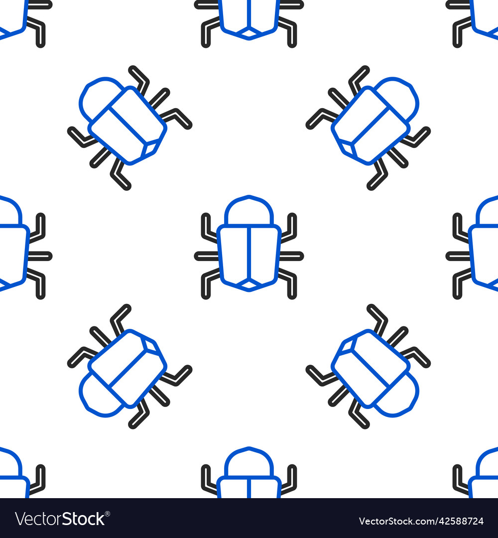 Line system bug concept icon isolated seamless vector image Line system bug concept icon isolated seamless
