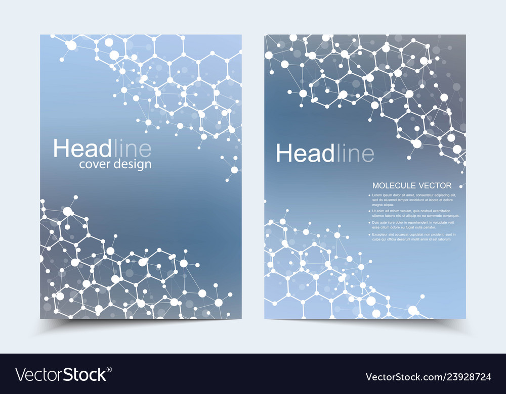 Scientific brochure design template flyer Vector Image Scientific brochure design template flyer