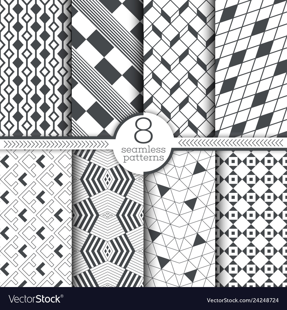 Set of seamless patterns vector image Set of seamless patterns