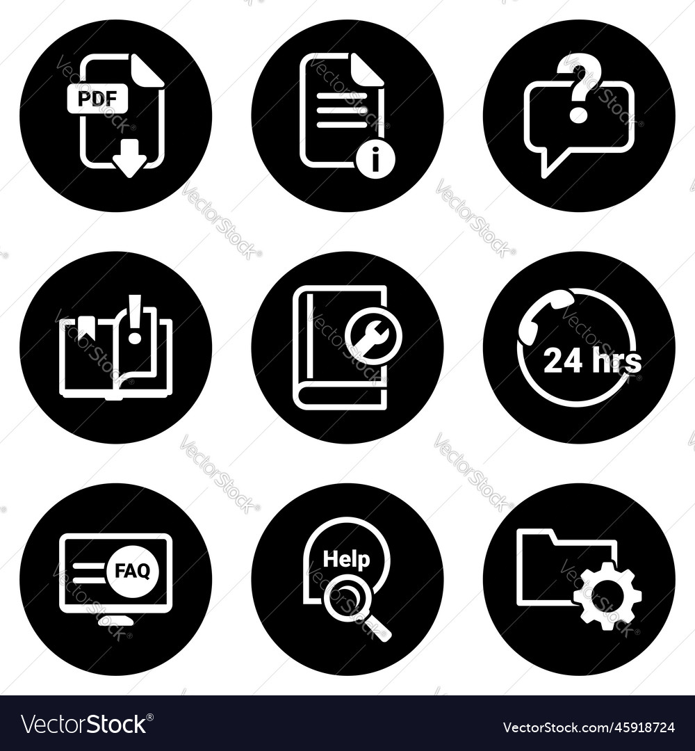 Set of simple icons on a theme manual design vector image Set of simple icons on a theme manual design