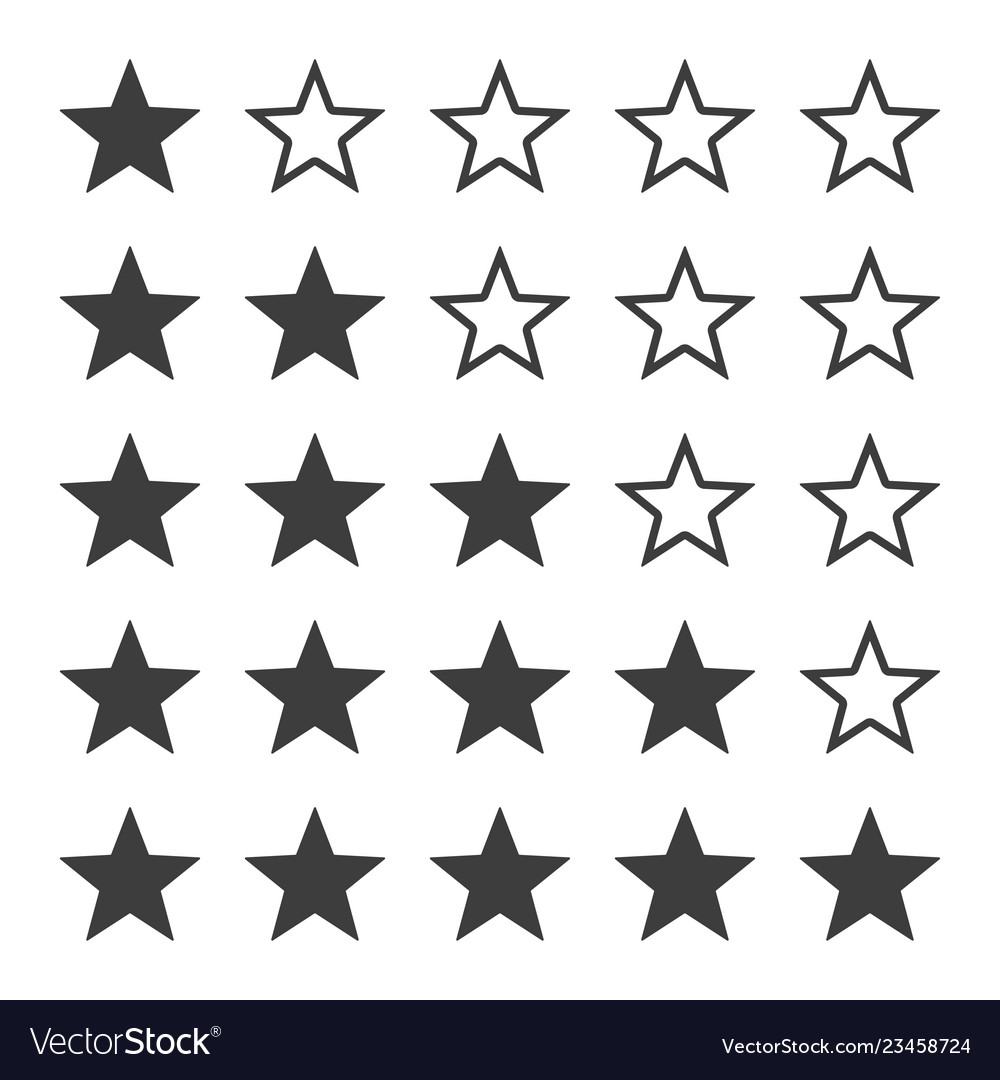 Star ratting icons vector image Star ratting icons
