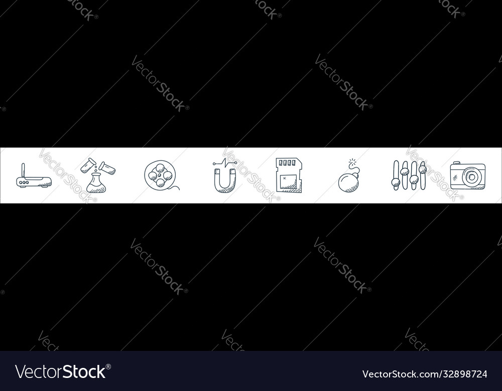 Technology line icons linear set quality Vector Image Technology line icons linear set quality