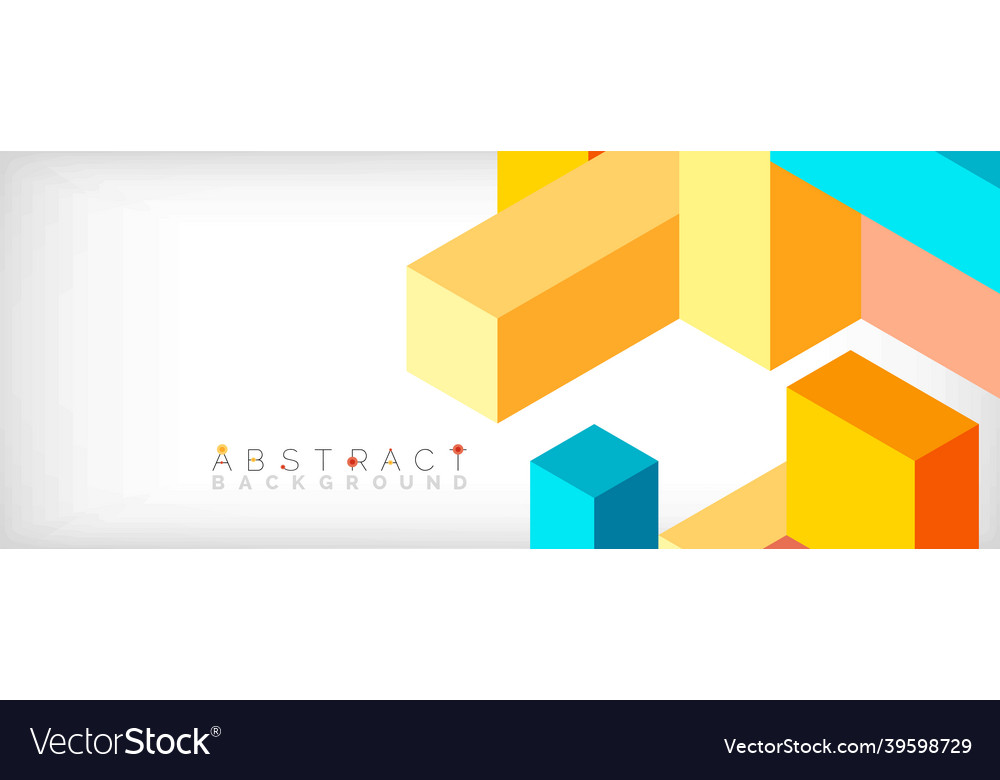 Abstract background 3d cubes cubic elements vector image Abstract background 3d cubes cubic elements