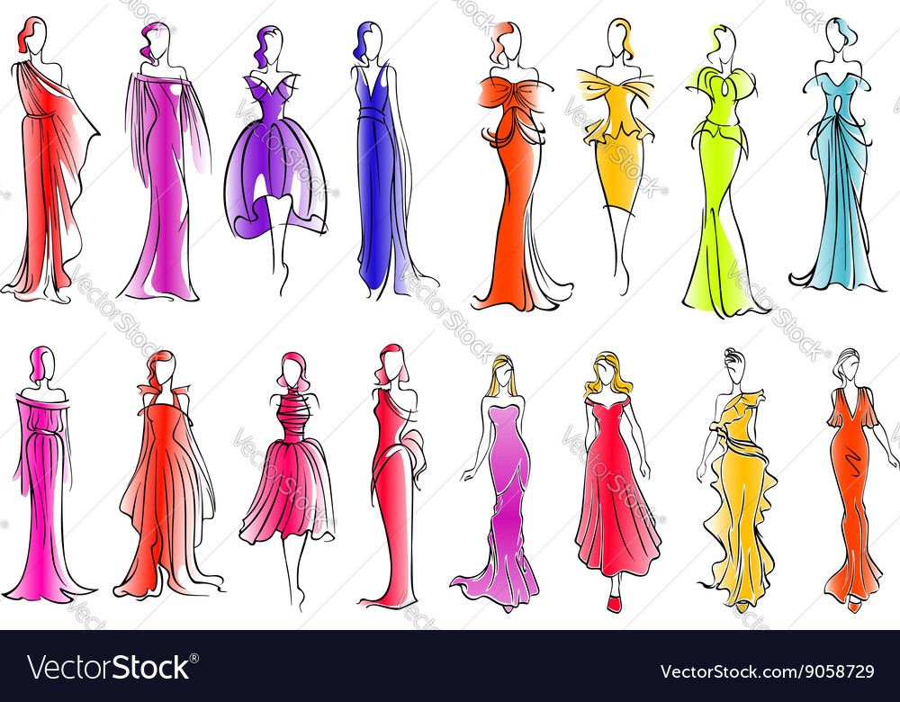 Fashion gown cheap sketches