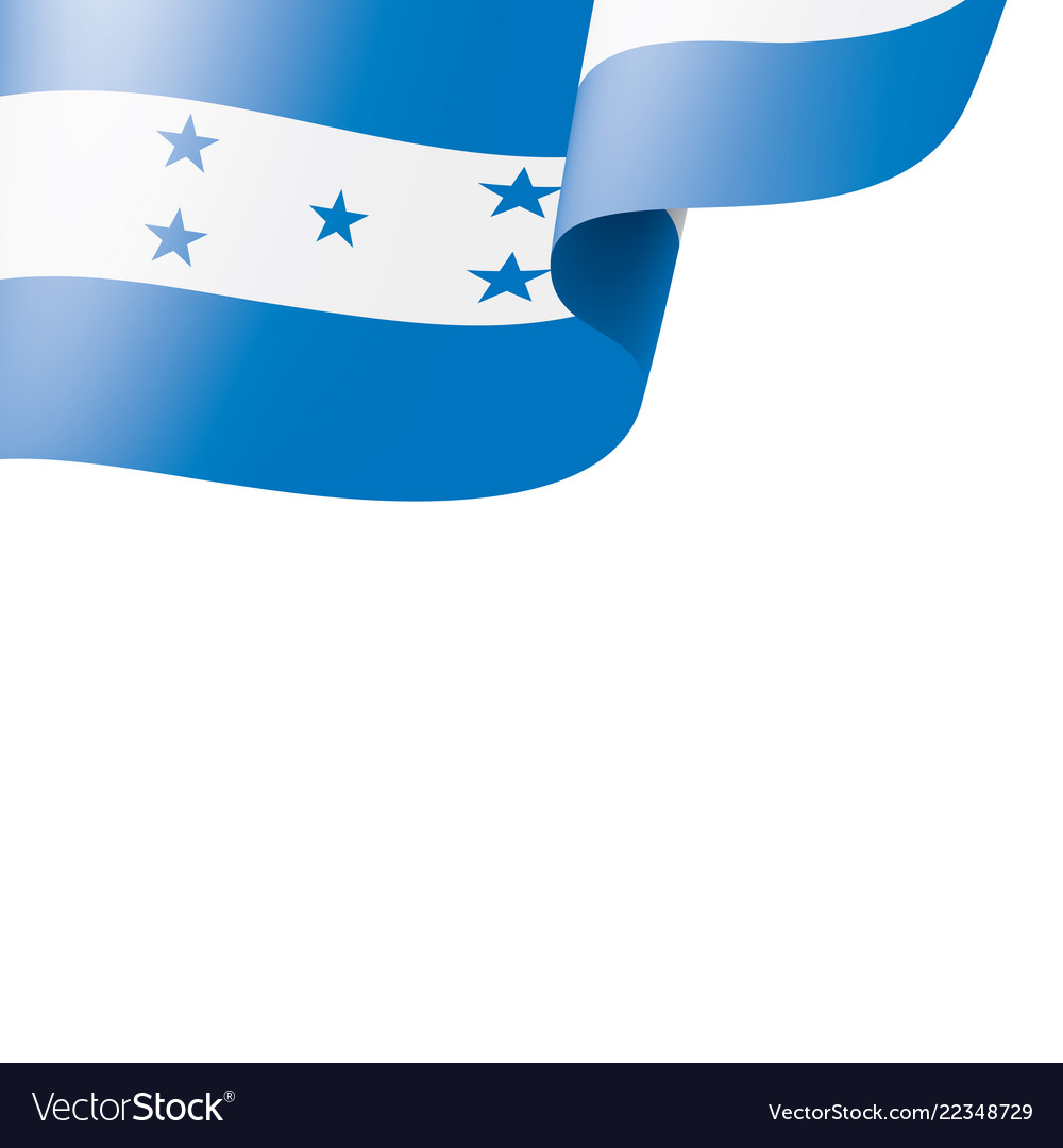 Honduras flag on a white vector image Honduras flag on a white