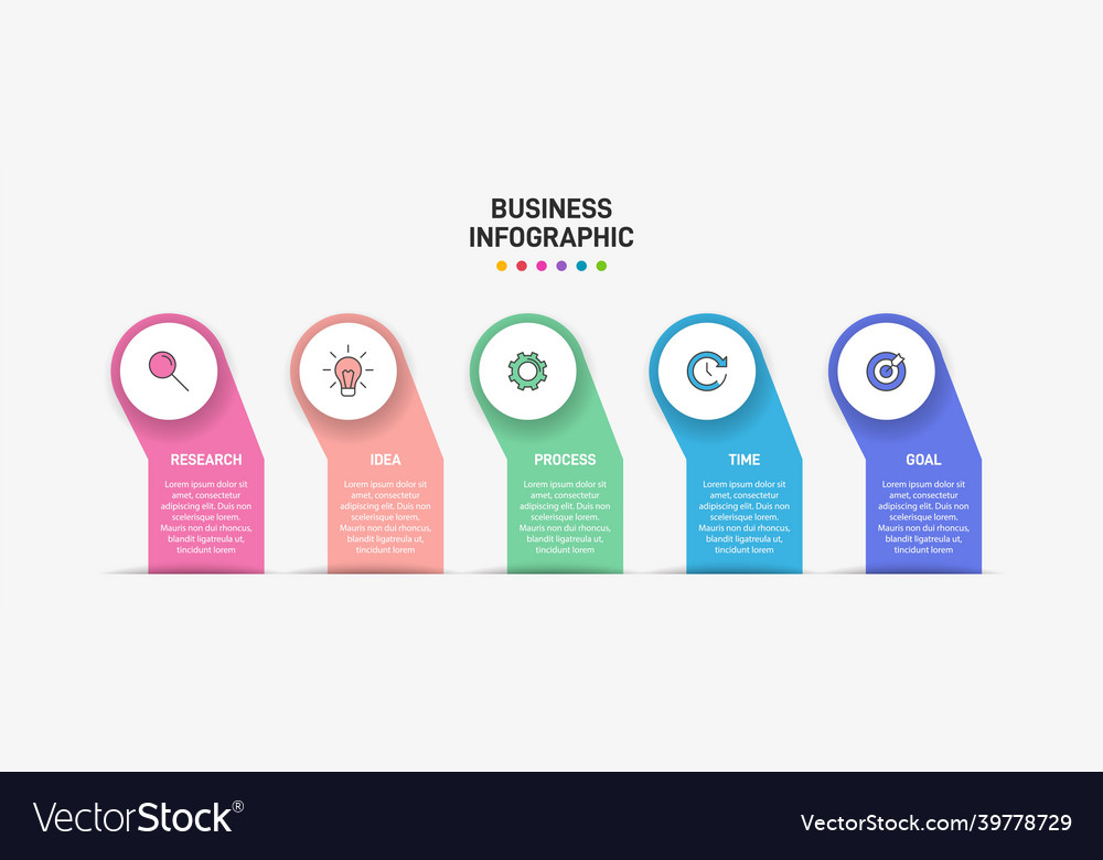 Infographic design with icons and 5 options Vector Image