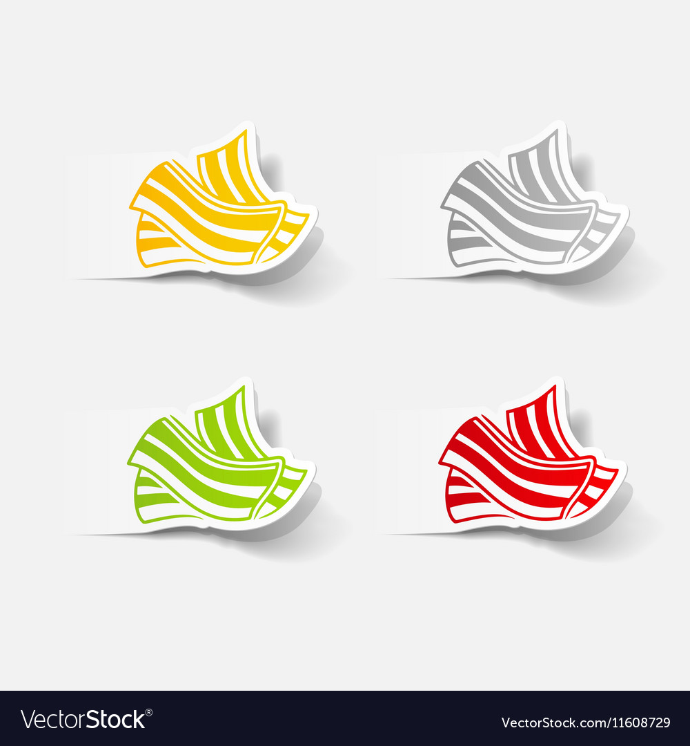 Realistic design element bacon