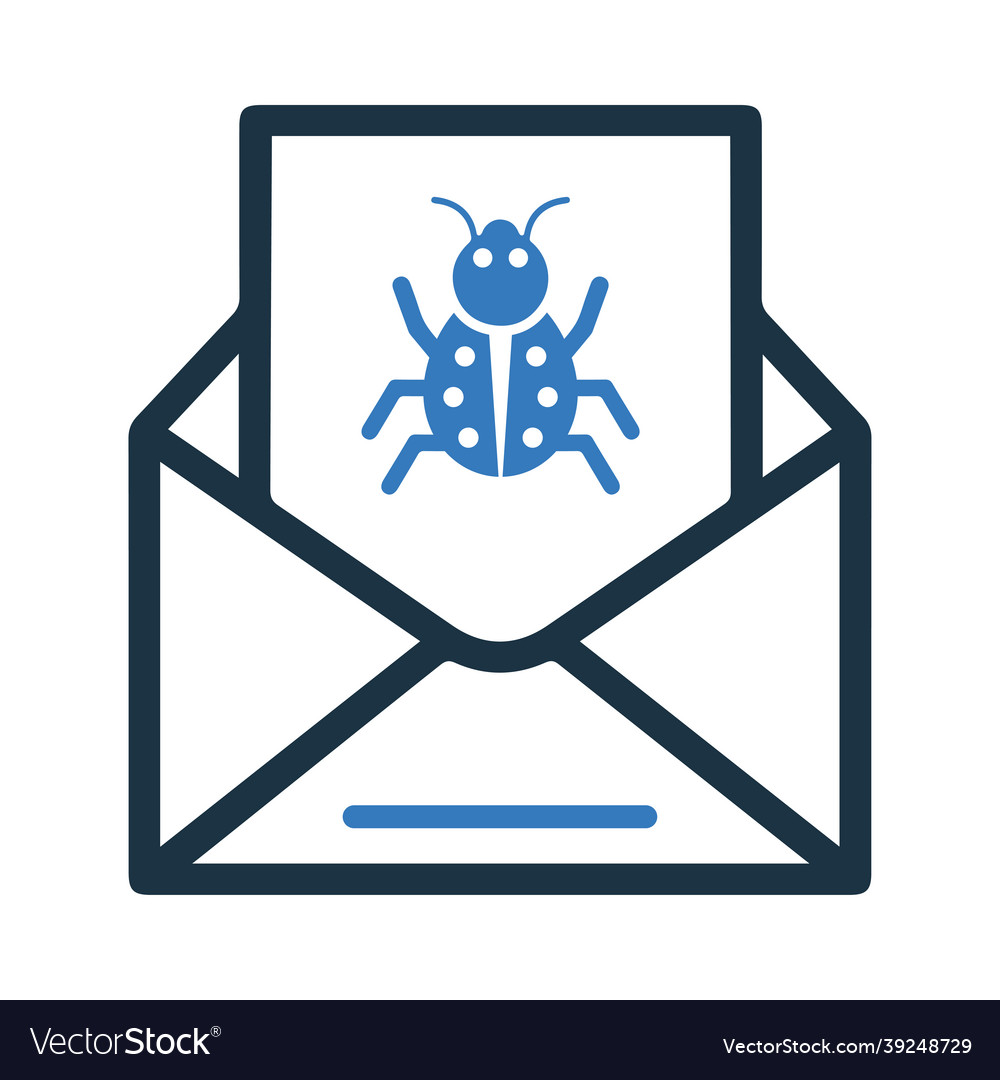 Spam bug icon simple editable design isolated