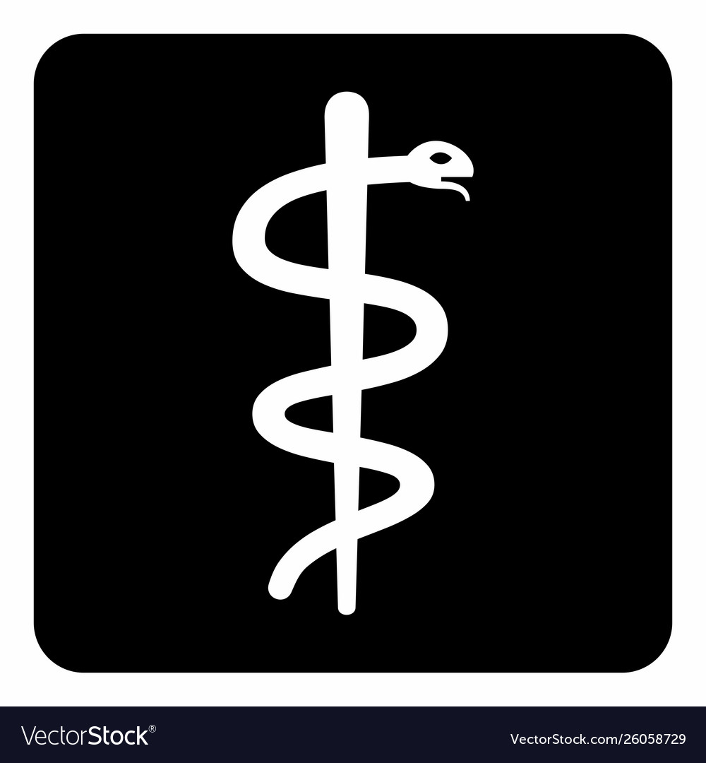 Staff aesculapius icon vector image Staff aesculapius icon