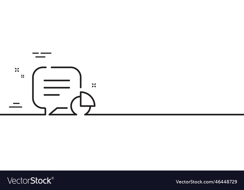 Statistic line icon data pie-chart sign