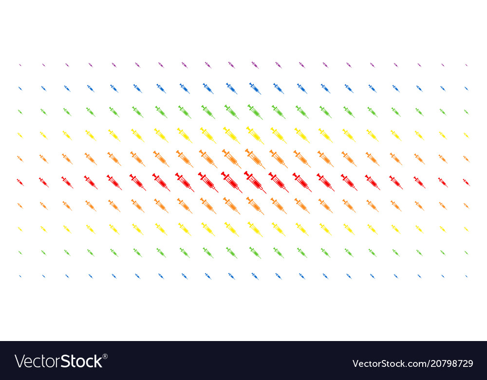 Syringe spectrum halftone grid
