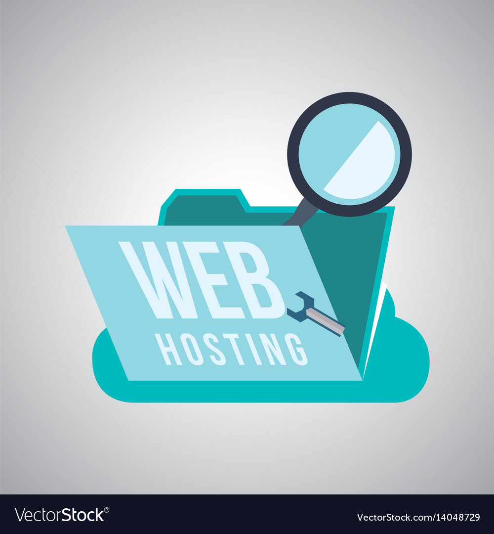 Web Hosting Design Rechenzentrum Icon isolieren