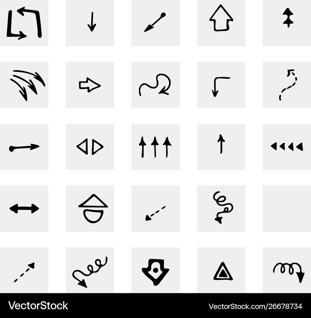 Arrows set Royalty Free Vector Image - VectorStock