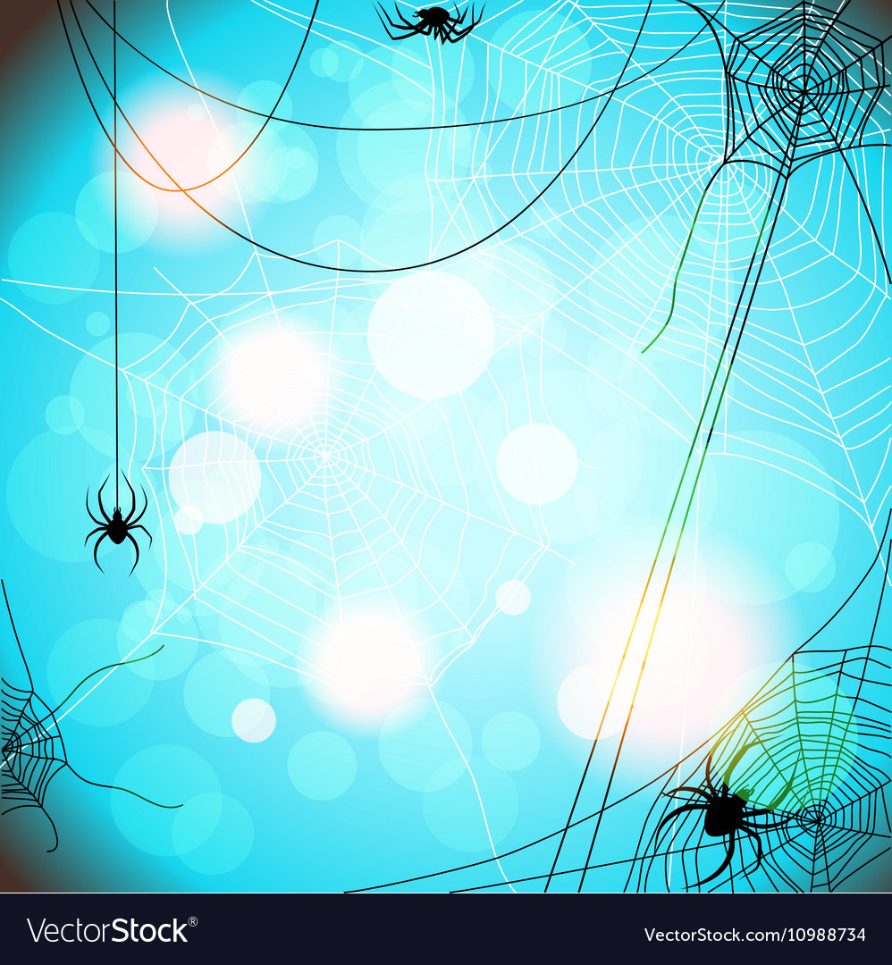 Background with spiders and web