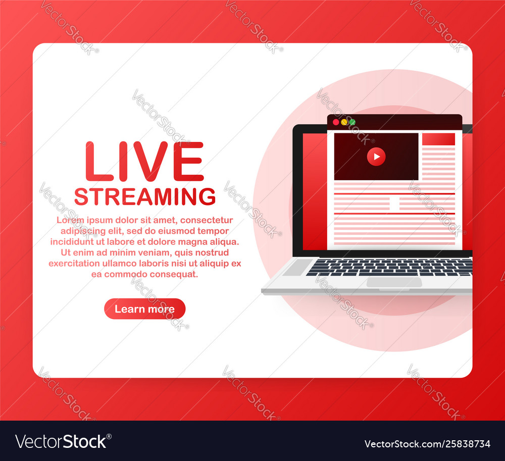 Concept live streaming for web page banner