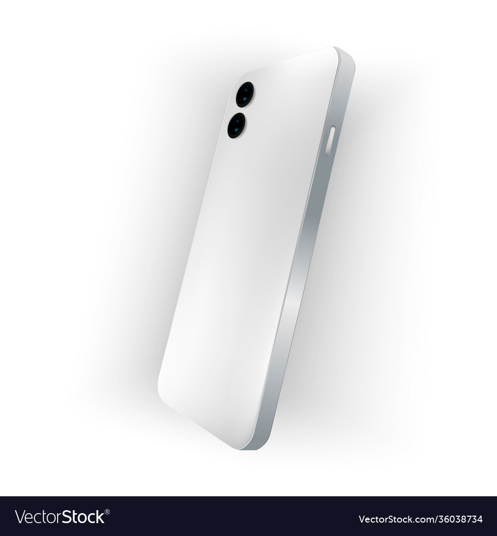 Detailed phone mockup back perspective view