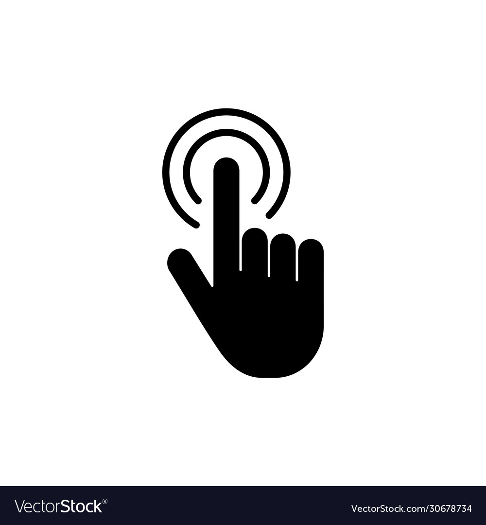 Hand cursor icon click finger Royalty Free Vector Image