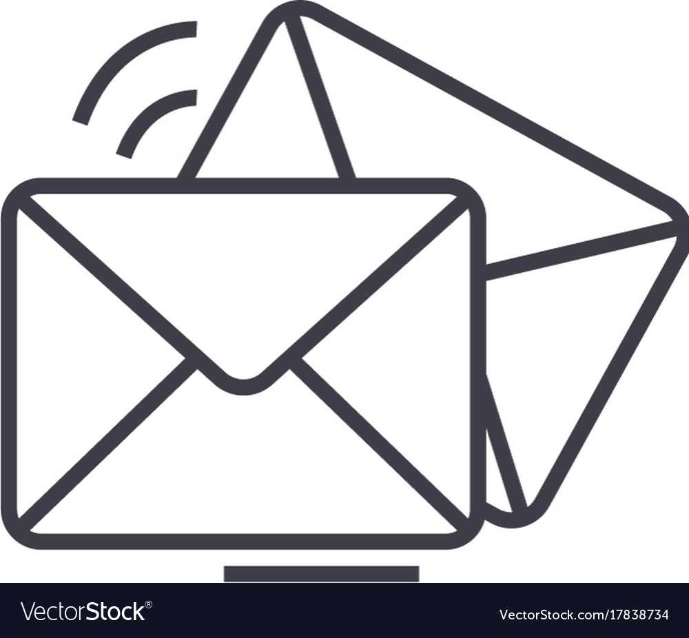 Mailemailenvelope line icon sign