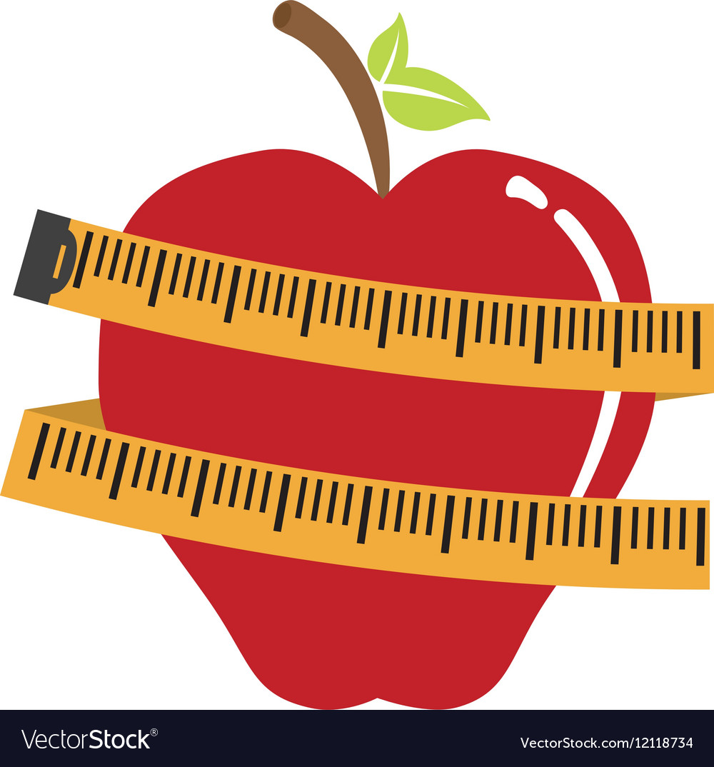 Measuring tape diet icon image