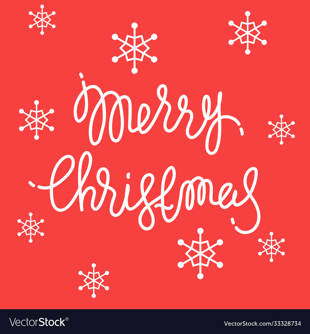 Merry christmas greeting card vector image Merry christmas greeting card