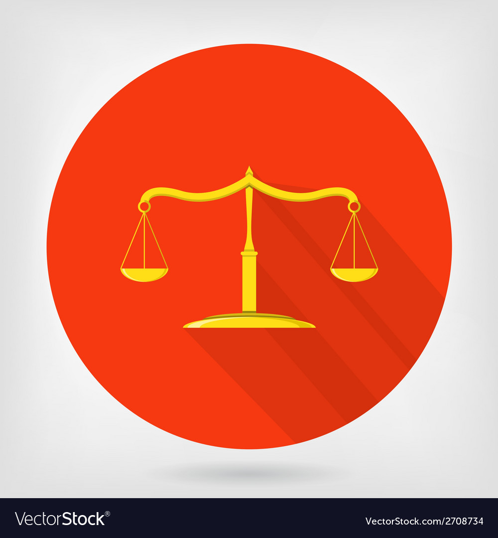 Scales of justice flat icon