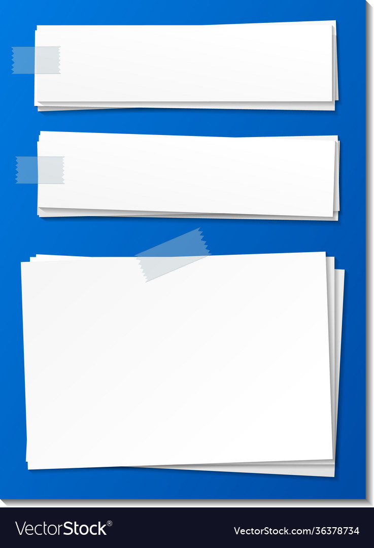 Set empty sticky note paper template