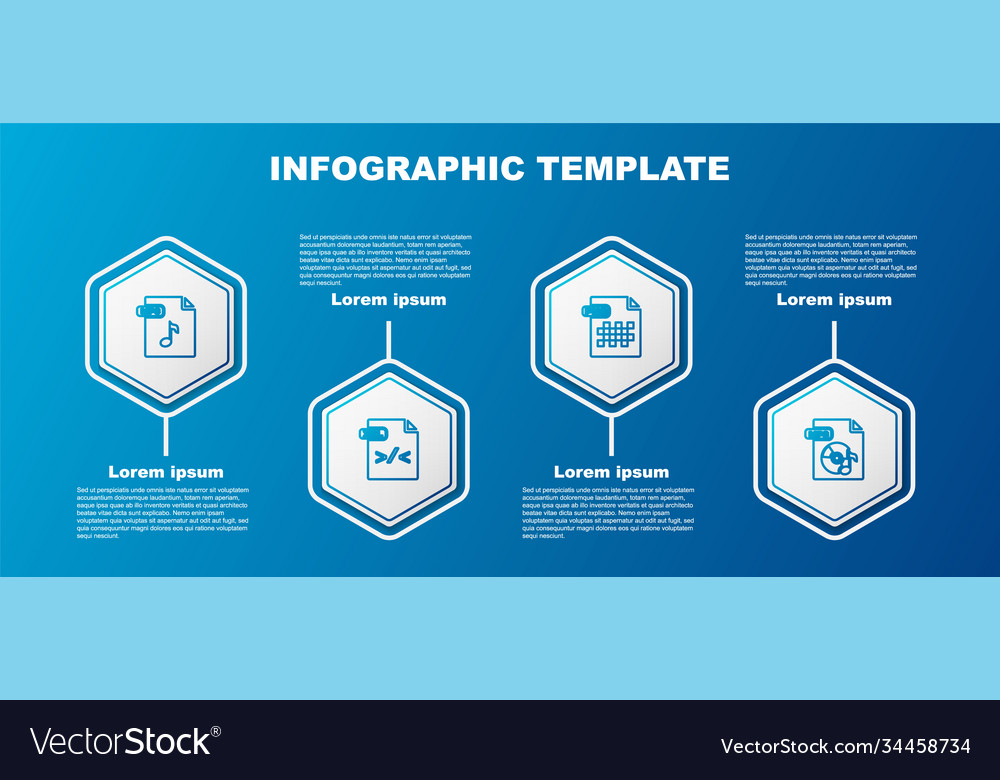 Set line mp3 file document xsl png Vector Image Set line mp3 file document xsl png