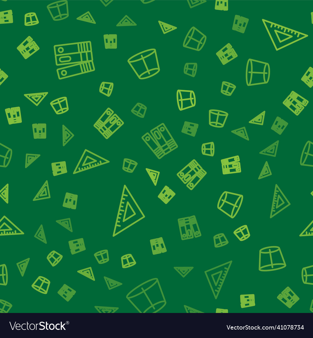 Set line office folders triangular ruler vector image Set line office folders triangular ruler