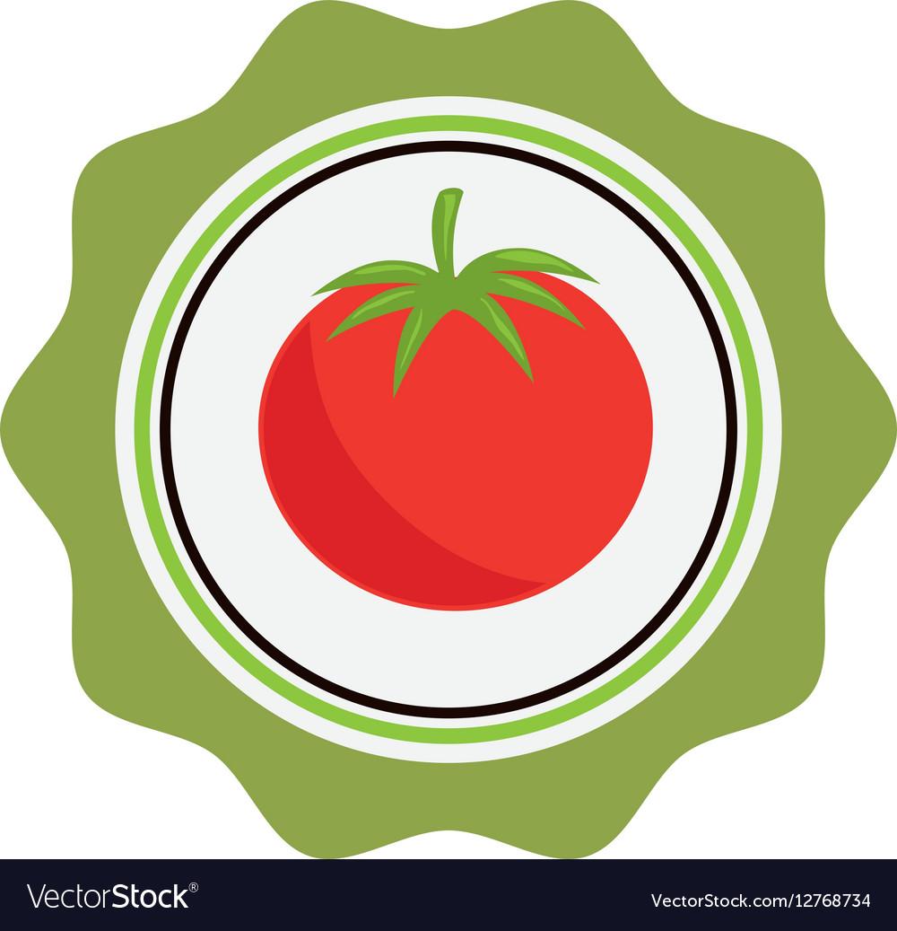 Tomato fresh vegetable icon Royalty Free Vector Image