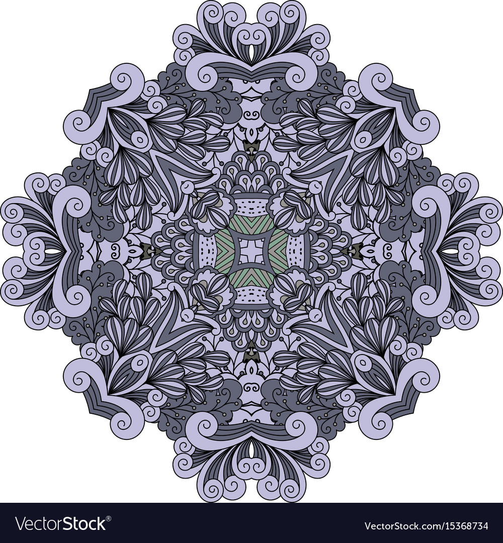 Violet doodle decorative element