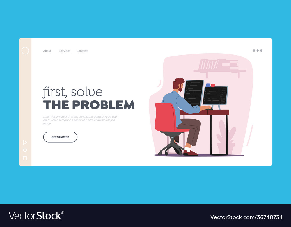 Web-Entwicklung Website Programmierung Landing Seite vector image Web-Entwicklung Website Programmierung Landing Seite