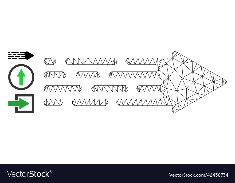 Web network transition arrow icon vector image Web network transition arrow icon