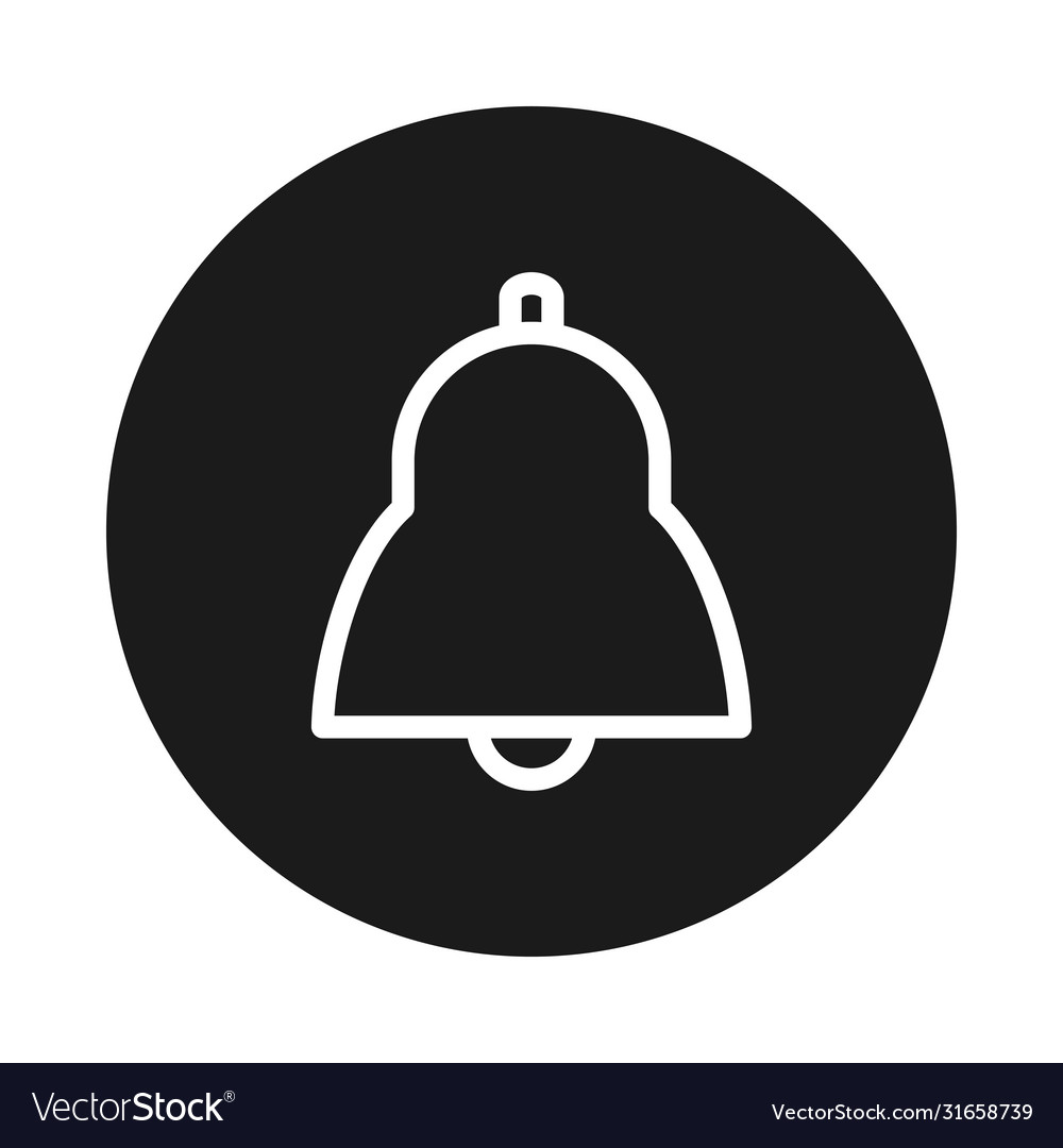 Alarm bell icon block style Royalty Free Vector Image