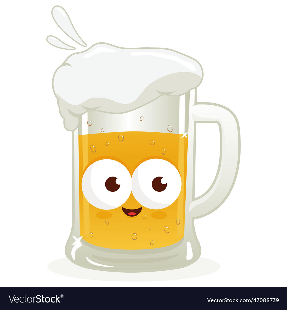 Cartoon beer character Royalty Free Vector Image