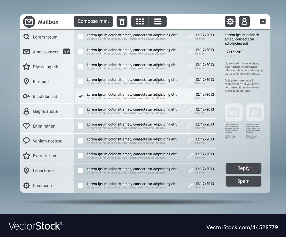 Email interface