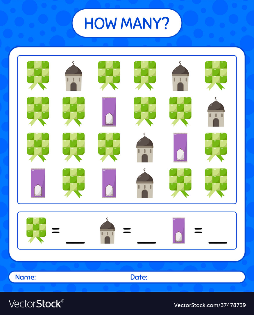 How many counting game with ramadan icon