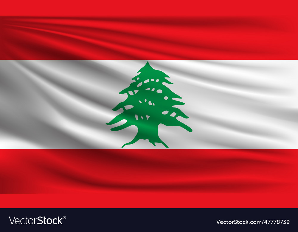 Lebanon Flag Waving