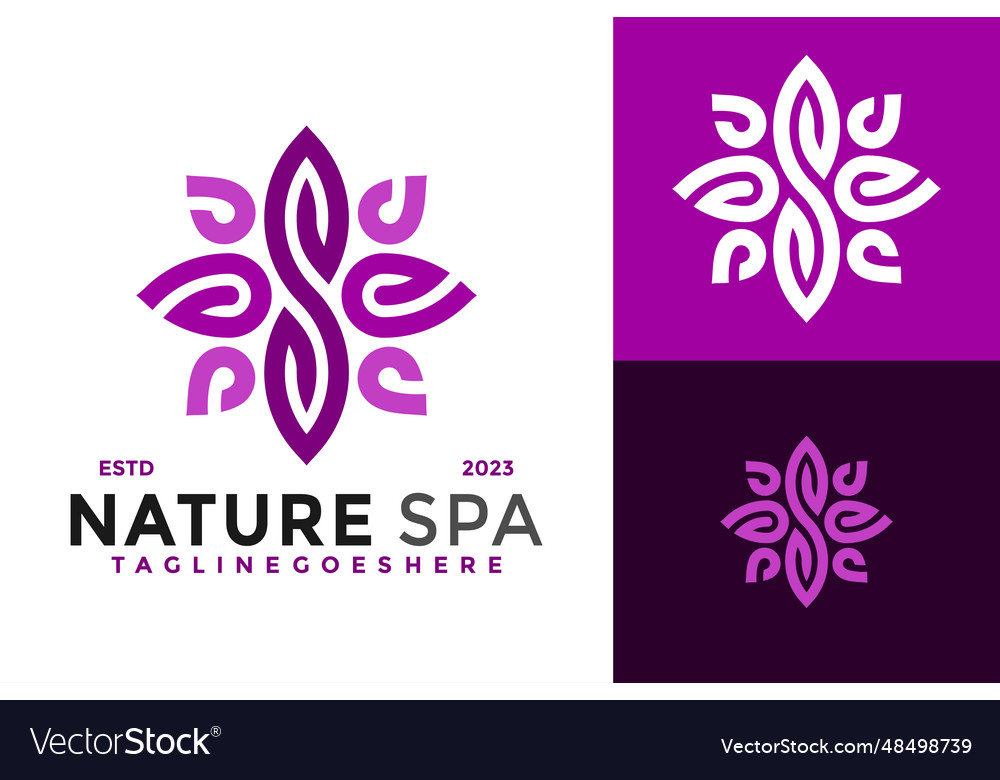 Buchstaben s Natur Spa Logo Design Symbol Symbol