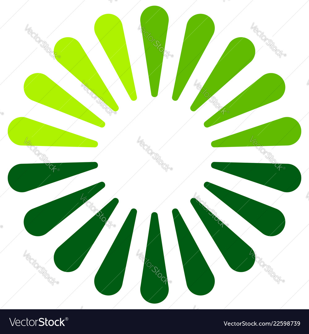 Logo shape element in 3 colors with radial Vector Image